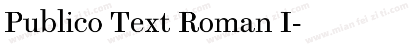 Publico Text Roman I字体转换